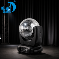 Lumière de scène à boule miroir mobile Bluemoon DMX512 120W, rotation à 540 degrés, éclairage de scène disco pour DJ, mariage, événement