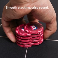 Jetons de poker Texas Hold'em en céramique personnalisés de 43 mm, écologiques et durables, inodores, pour les soirées casino et les clubs de poker