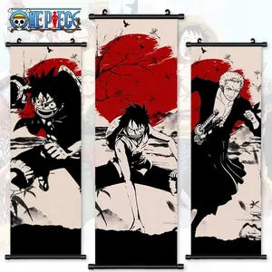 Immagine appesa personaggio originale dell'anime del Giappone un dipinto su tela Luffy Poster decorazione con stampa artistica da parete della camera da letto