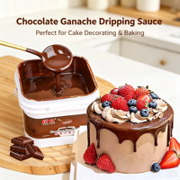 Pâte à tartiner au chocolat épaisse commerciale 1kg pour garniture de gâteaux, glaçage et enrobage de pain, ingrédient de décoration de pâtisserie, approvisionnement en vrac