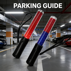 Linterna LED Recargable Roja, <span class=keywords><strong>Azul</strong></span> y Verde, Bastón <span class=keywords><strong>de</strong></span> Señalización <span class=keywords><strong>de</strong></span> Tráfico con Gancho e Imán - Product Image 2