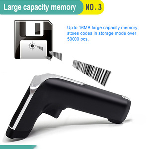 2.4G Wireless Barcode Reader 1D 200M Long Distance Communication Barcode Scanner Gun POS System With 16MB Memory - Product Image 3