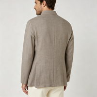 Blazer Homme de Haute Qualité à Col Montant, Veste de Costume Décontractée Multi-Boutons pour Tenue Smart Casual
