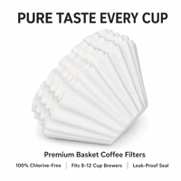 Filtre à café en papier plissé robuste, non toxique, sans agent blanchissant optique, disponible en OEM/ODM, pour les chaînes de cafés