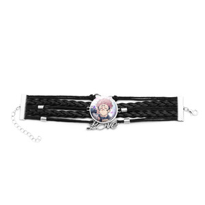 Hot New Personalized <b>Leather</b> Craft Anime Hand Chain <b>Bracelet</b> Satoru Gojo Multi Layer PU <b>Leather</b> Bangle <b>Bracelet</b> for Men Women - Product Image 3