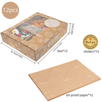 Design personalizzabile del distributore della finestra della scatola di imballaggio della carta Kraft per l'insalata del biscotto della torta che cuoce i materiali riciclati