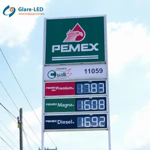 墨西哥88.88白色广告加油站吊挂标牌，加油站led价格标牌