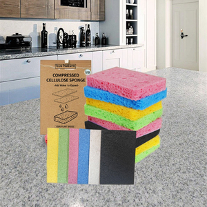 2025 mô hình mới nhất thân thiện với môi sợi xốp nhà bếp lau bán buôn nén cellulose rửa chén cọ rửa Pad - Product Image 1