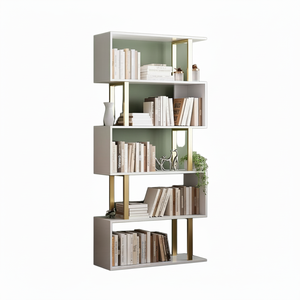 Estantería para el hogar en forma de S, estantes de almacenamiento de arte del hierro, Panel de pared de hotel, estantería decorativa de Metal con estructura de Metal - Product Image 1