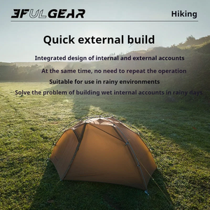 <span class=keywords><strong>3F</strong></span> TAIJI 1 tente simple tente de camping ultralégère pour l'extérieur portable double couche imperméable à l'eau pour l'escalade et la randonnée tentes en nylon 15D - Product Image 5