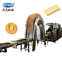 Équipement complet de production de gaufrettes, machine à gaufrettes avec mélangeur de crème, équipement idéal pour la transformation de snacks