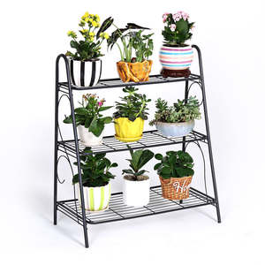 رف معدني Suoernuo لديكور المنزل, رف عرض مزود بحامل لعرض الزهور على شكل إناء من المعدن داخل المنزل ، رف عرض مزود بحامل لعرض الزهور على شكل حامل ، مزود بحامل لعرض الملابس الداخلية - Product Image 2