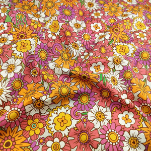 Grosir 100% katun Poplin bahan tekstil bunga matahari dicetak untuk pakaian anak-anak-digunakan pada kerajinan kemeja mencakup bagus untuk anak perempuan - Product Image 6