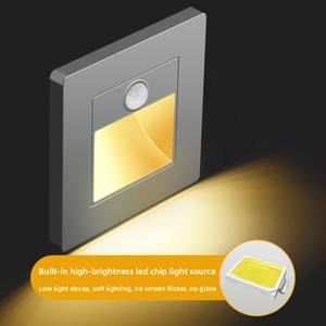 Lámpara LED Inteligente con Sensor de Movimiento para el Hogar, Luces LED con Sensor de Movimiento, AC 110V-240V, Lámpara de Pared Empotrada para Escaleras, Dormitorio, Nocturna - Product Image 4