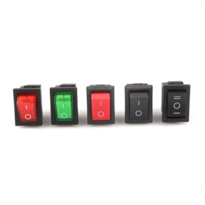Interruptor basculante KCD4-201N DPST iluminado para embarcaciones, 4 pines, lámpara de neón roja - Product Image 1