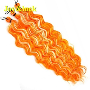 Estensioni per Capelli Sintetiche Ombre Colorate <span class=keywords><strong>Serie</strong></span> Nuovi Colori <span class=keywords><strong>Anna</strong></span> Curl per Trecce all'Uncinetto - Ingrosso Fabbrica - Product Image 2