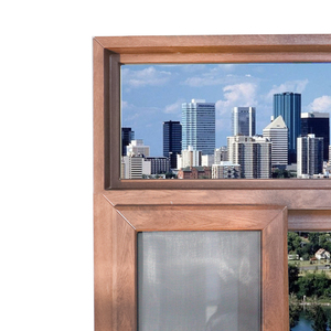 Phong cách mới tùy chỉnh kích thước bằng gỗ màu sắc văn phòng nhà cách âm <span class=keywords><strong>uPVC</strong></span> cửa sổ trượt - Product Image 4