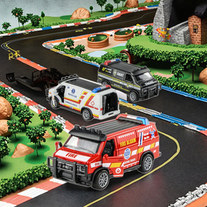Unisex 1:32 de tres puertas abiertas a presión modelo de policía coche en <span class=keywords><strong>miniatura</strong></span> caja de exhibición de Metal colección tirar hacia atrás coche en <span class=keywords><strong>miniatura</strong></span> - Product Image 6