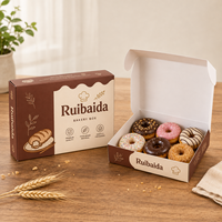 Boîtes en papier personnalisées pour boulangerie, emballage alimentaire, boîtes cadeaux pour beignets, biscuits, pâtisseries, gâteaux, macarons, desserts, vente en gros