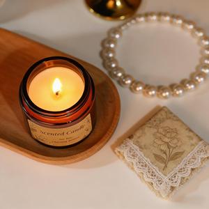 Bougie en cire de soja Aroma Sensation dans un bocal en verre, parfumée aux fleurs, aromathérapie, style vintage, décoration d'intérieur, durée de combustion de 40 à 60 heures - Product Image 2