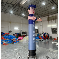 Homme dansant de main de vague de tube de danseur de ciel d'air gonflable personnalisé commercial pour la publicité avec le ventilateur