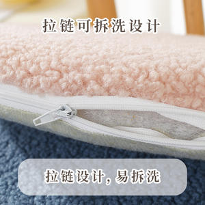 Coussin de siège rond en velours chaud et moelleux, 35 40 45 50cm, couleur unie, pour chaise de bureau ou de maison - Product Image 4