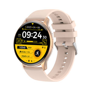HK89 Fashion Pink Lady Smart <b>Watch</b> 466*466 AMOLED TFT Silica Gel Band with BT5.0 Call Heart Rate & Blood Pressure Monitor - Product Image 1