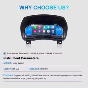 NaviHua <b>for</b> GMC Sierra Chevrolet Silverado 12.3" <b>Car</b> <b>Digital</b> Cluster LCD Dashboard Auto <b>Speedometer</b> Virtual Cockpit - Product Image 6