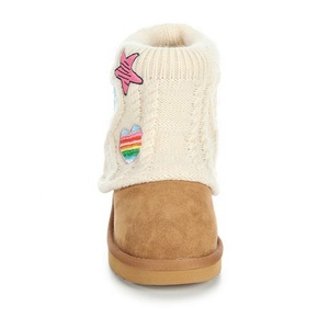 Bottes <span class=keywords><strong>de</strong></span> <span class=keywords><strong>neige</strong></span> pour filles en daim doublées <span class=keywords><strong>de</strong></span> laine YL-26113, bottes d'hiver pour enfants en bas âge, ODM OEM - Product Image 4