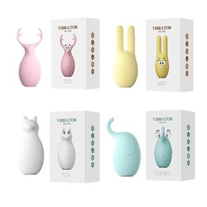 <span class=keywords><strong>Mini</strong></span> vibratore a forma di animale a 4 punti in Silicone elastico masturbazione femminile Sex Toy 10 Speed Real Touch Feeling carina <span class=keywords><strong>Mini</strong></span> Vagina - Product Image 2