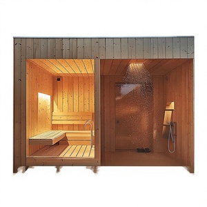 Sauna traditionnel chauffé <span class=keywords><strong>Harvia</strong></span> avec design finlandais carré en bois - Product Image 1