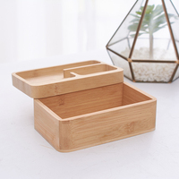 Cloisons amovibles en bois de pin de qualité supérieure plaine non peinte café thé Snack Case boîte de rangement de bureau en bois
