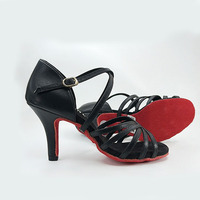 Chaussures de danse latine pour femmes, chaussures de performance professionnelles pour adultes, chaussures de danse salsa à semelle en cuir de vache pour intérieur