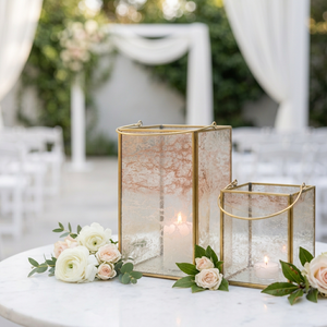 Manufacturers Customized Glass Brass Framed Hurricane <b>Candle</b> <b>Holders</b> for Home & Weddings Decoration - Product Image 1
