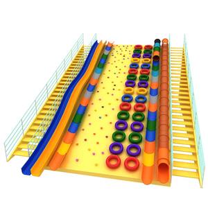 Équipement pour parc d'attractions Mur d'escalade des pneus Terrain <span class=keywords><strong>de</strong></span> jeux extérieur avec toboggan pour enfants - Product Image 1