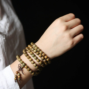 Cuentas de sándalo para mujer y hombre, 6mm, 8mm, cuentas de madera, oración budista, collar <span class=keywords><strong>Maratha</strong></span>, pulsera, regalo, joyería - Product Image 2