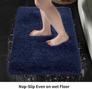 High Quality 1pc Machine Made Ultra Soft Bathmat Thickened Plush Anti-Slip Non Slip <b>Waterproof</b> Super Absorbent Bathroom Floor - Product Image 3