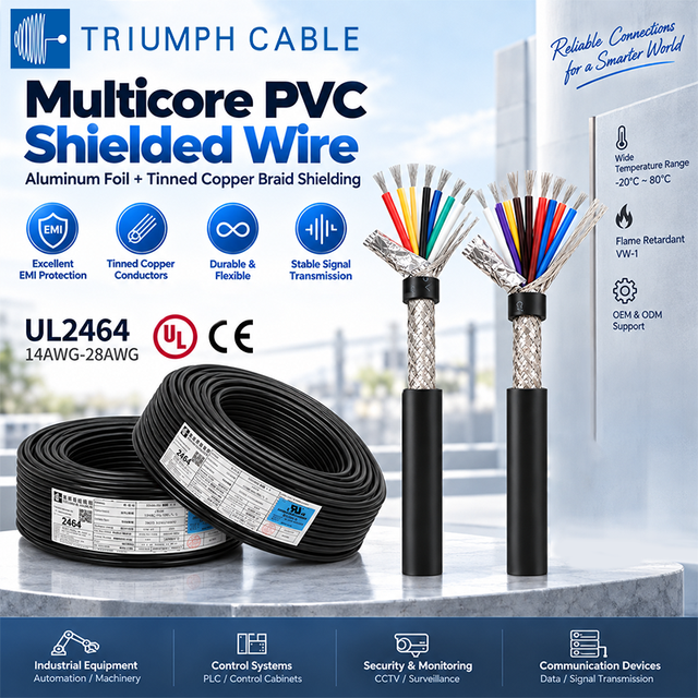UL Certification 16core 18core 20core 22core Multicore Electrical Wire AWG Gauge Shielded Industrial Control Signal Cable UL2464