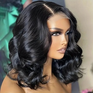 Peluca Bob 4x4 Barata con Encaje Frontal Transparente HD, Cabello Humano Ondulado y Rizado, Peluca Bob Corta para Mujer - Product Image 1