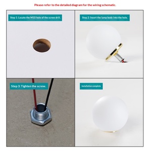5V DC <span class=keywords><strong>LED</strong></span> Halbkugelförmige Kleine Glühbirne Sprachsteuerung Eingebauter Wiederaufladbarer Akku Für Privathaushalte Schminkspiegel - Product Image 4