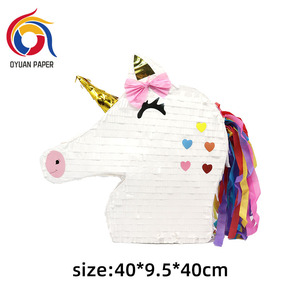 ของตกแต่งปาร์ตี้ธีมพระจันทร์เสี้ยวยูนิคอร์นสำหรับผู้ใหญ่และเด็ก ชุดพิเศษสำหรับวันหยุด งานฝีมือรูปม้า พินาต้าสำหรับเด็ก - Product Image 2