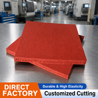 Coussin en mousse de silicone rouge résistant aux hautes températures, forte élasticité, anti-rétrécissement, pour machine de transfert thermique