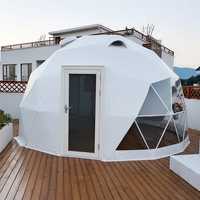 Dôme géodésique de glamping, tente de camping extérieure, yourte, abri de luxe pour événements, tissu Oxford 600D, 2000-3000 mm, imperméable