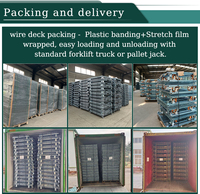 Vente en gros personnalisée Cage de rangement pliable en acier Conteneur empilable à chariot en treillis métallique pour la logistique Équipement de stockage de marchandises
