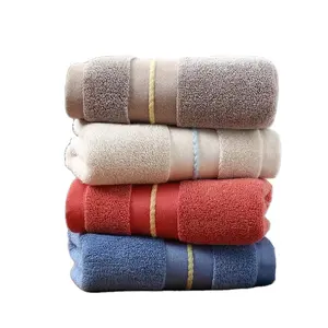 High quality custom design towels Plain striped 35 * 75cm towel
