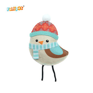 Famipet üretici özel yeni sevimli keçe noel tema kuşlar tasarım yavru oyuncak yumuşak dolması Pet kedi oyuncak ile catcat - Product Image 4