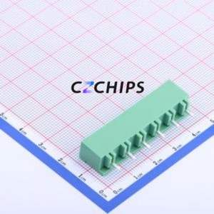 KF2EDGVC-7.5-6P Plug-in Terminal Block Through hole,P=7.5mm Connector Board-to-Board / Socket - Closed 1x6P 7.5mm Green - Product Image 2