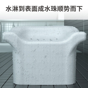 Siège de salle de bain pour personnes âgées et femmes enceintes, chaise de douche antidérapante, matériau PP blanc - Product Image 3