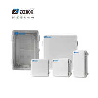 ZCEBOX Armoire de distribution extérieure étanche IP66 en PC, boîtier de compteur électrique, boîte de jonction transparente