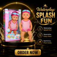 Jouet aquatique Montessori, poupée en PVC, jouet de bain pour bébé, jouet interactif parent-enfant pour enfants